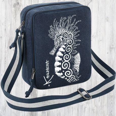 Seahorse Vintage Canvas Mini Reporter