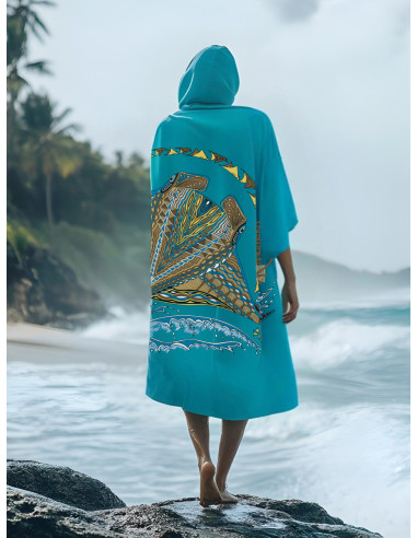 Poncho Microfibre Grand Modèle Origine Les Raies